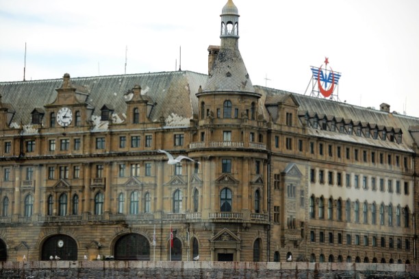 Haydarpaşa Railway Station. Until 2012 it was the busiest railway station in Turkey and the terminus of the Paris to Istanbul Orient Express.